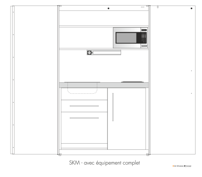 cuisine armoire metal SKM 120 modèle complet