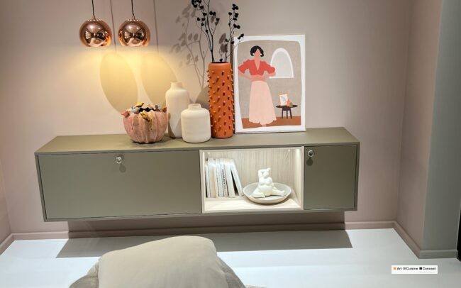 meuble salon vert