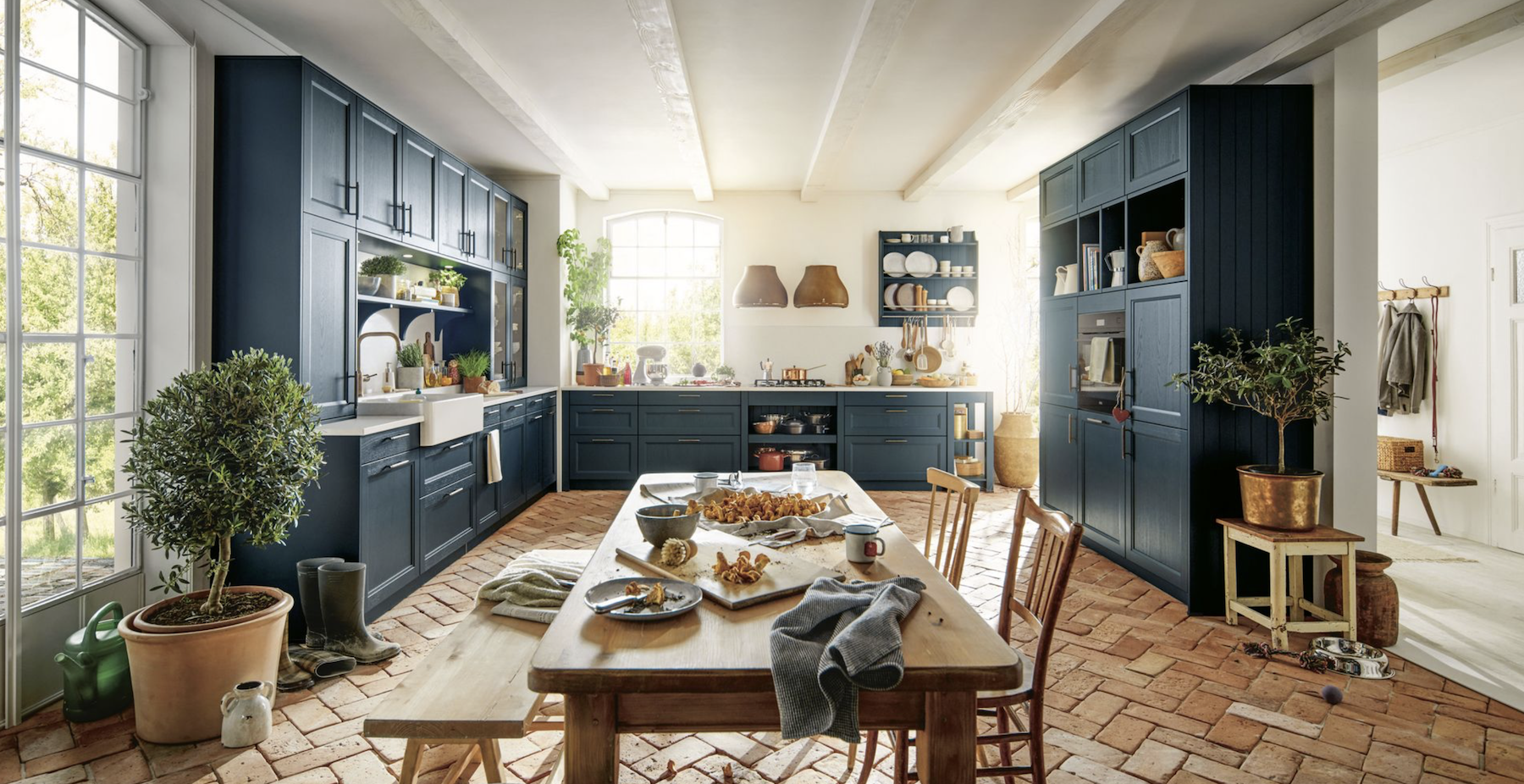 cuisine Schüller cottage mediterranéene bleue cuisine Schüller cottage mediterranéene bleue